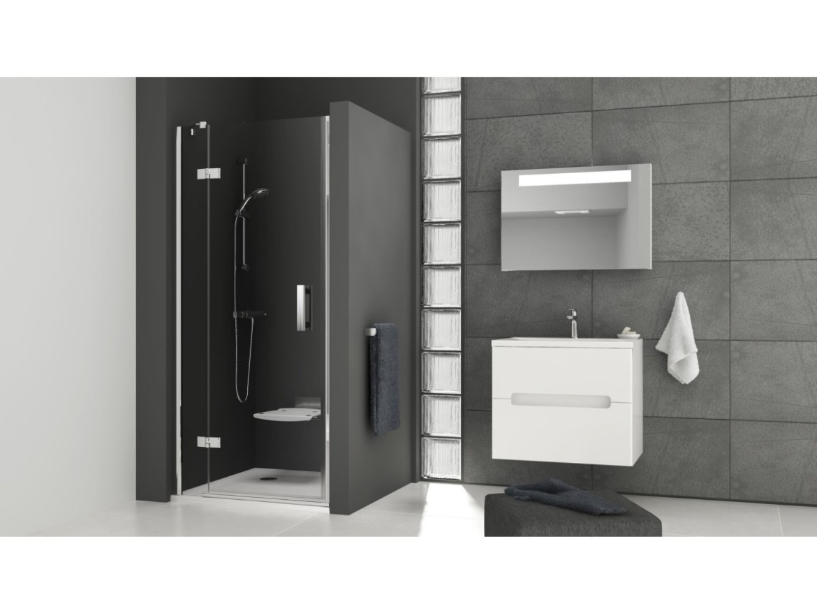 Ravak SMSD2 90 B-L, lesk/chrom+transparent