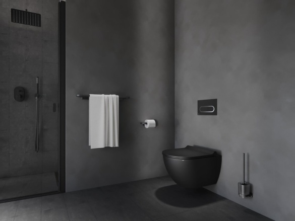 Ravak CR II 410.00CR Držák s WC štětkou a nádobkou, chrom