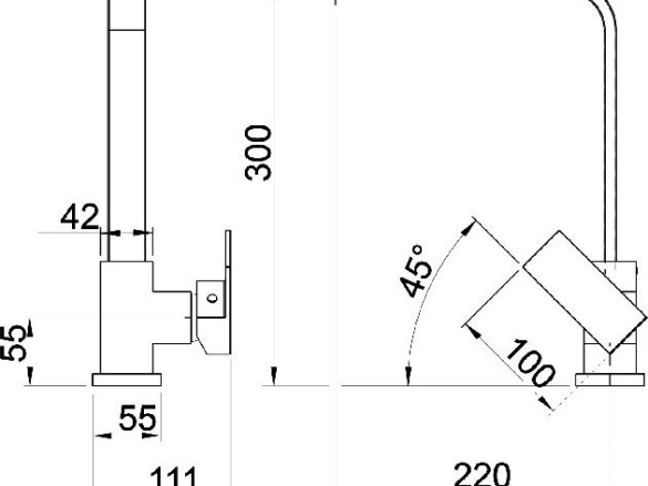 Novaservis Dřezová baterie Nobless Edge, chrom, stojánková,  36713,0