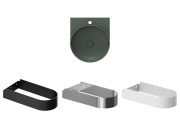 Ravak Umývadlo Yard 40, s otvorom pre batériu, bez prepadu, Smoke Grey