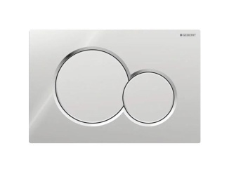WC, bidety a pisoáry –  Geberit Ovládací tlačítko Sigma01 chrom/matný, kulatá tlačítka,  115.770.JQ.5