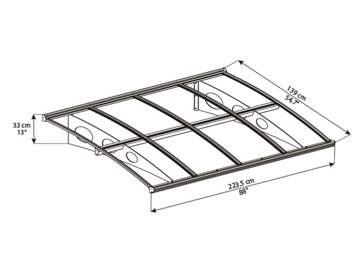 Vchodová stříška Palram Herald