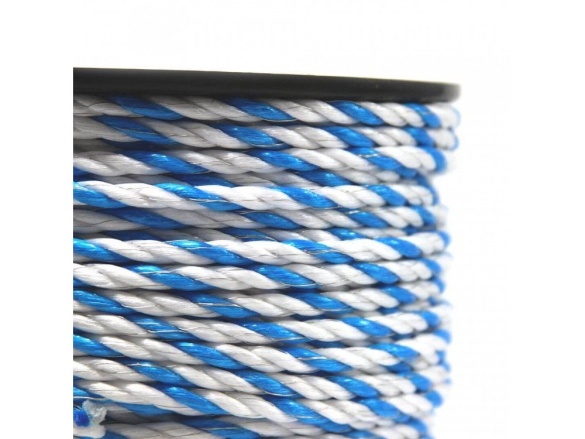 Scobax Lano pro elektrický ohradník, průměr 6 mm, modro-bílé