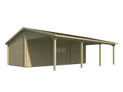 Tuindeco Berggren Garage-carport | 58mm | impregnated brown