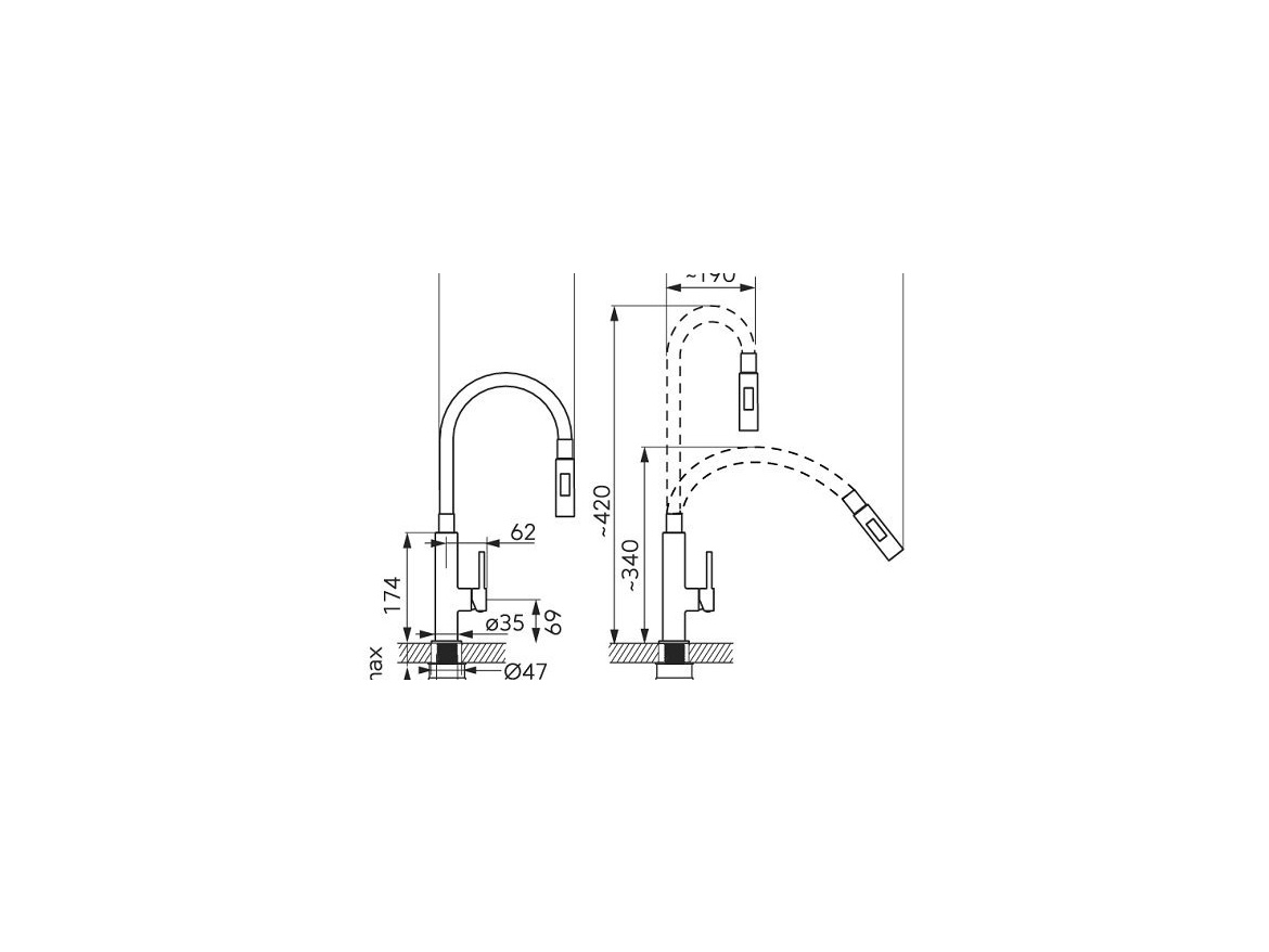 Novaservis Dřezová baterie Ferro, běžová-chrom, stojánková,  70730,0BE