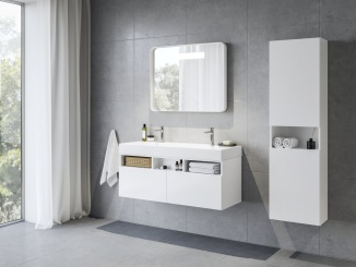 Vysoké skříňky –  Ravak SB Natural 45, biela