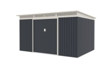 Plechový zahradní domek G21 GRAH 915 - 340 x 269 cm, antracitový