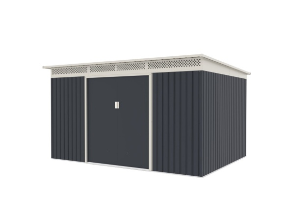 Plechový zahradní domek G21 GRAH 915 - 340 x 269 cm, antracitový