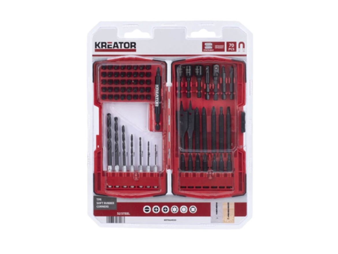 Súprava bitov a vrtákov Kreator KRT064920 70