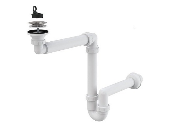 Alcadrain Umyvadlový sifon A413 s výpustí 63 mm, odpad 40 mm,  A413