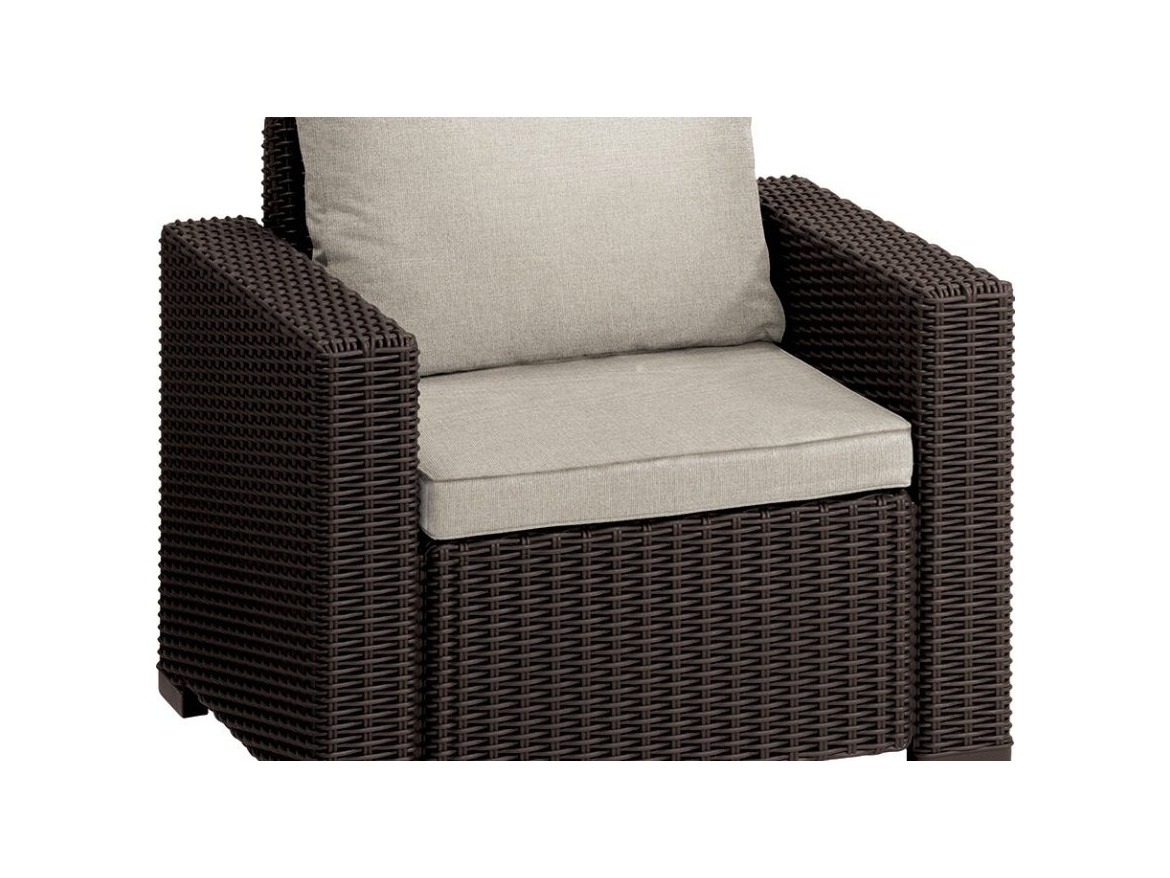 Keter Zahradní křeslo  California Chair 2ks - 83 x 68 x 72 cm - hnědá / krémová