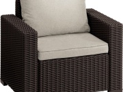 Keter Zahradní křeslo  California Chair 2ks - 83 x 68 x 72 cm - hnědá / krémová