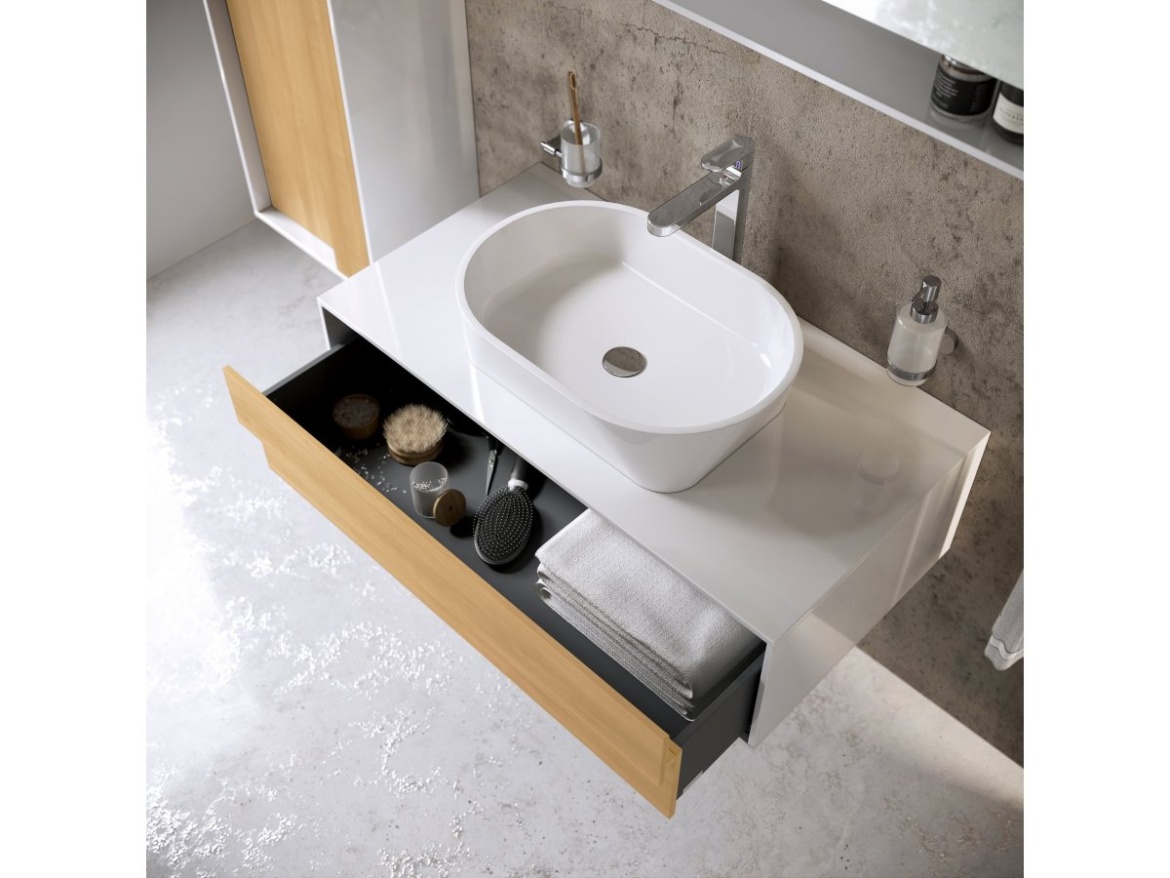 Ravak SD Step 100 skříňka pod umyvadlo bílá/bílá