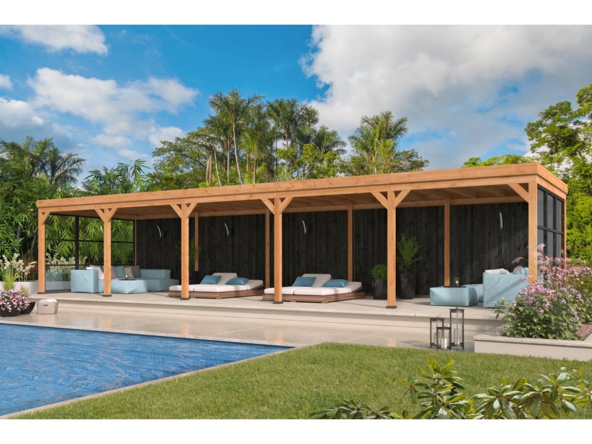 Wood flachdach Kiruna, typ 4 (schwarz gesprühte Wände)