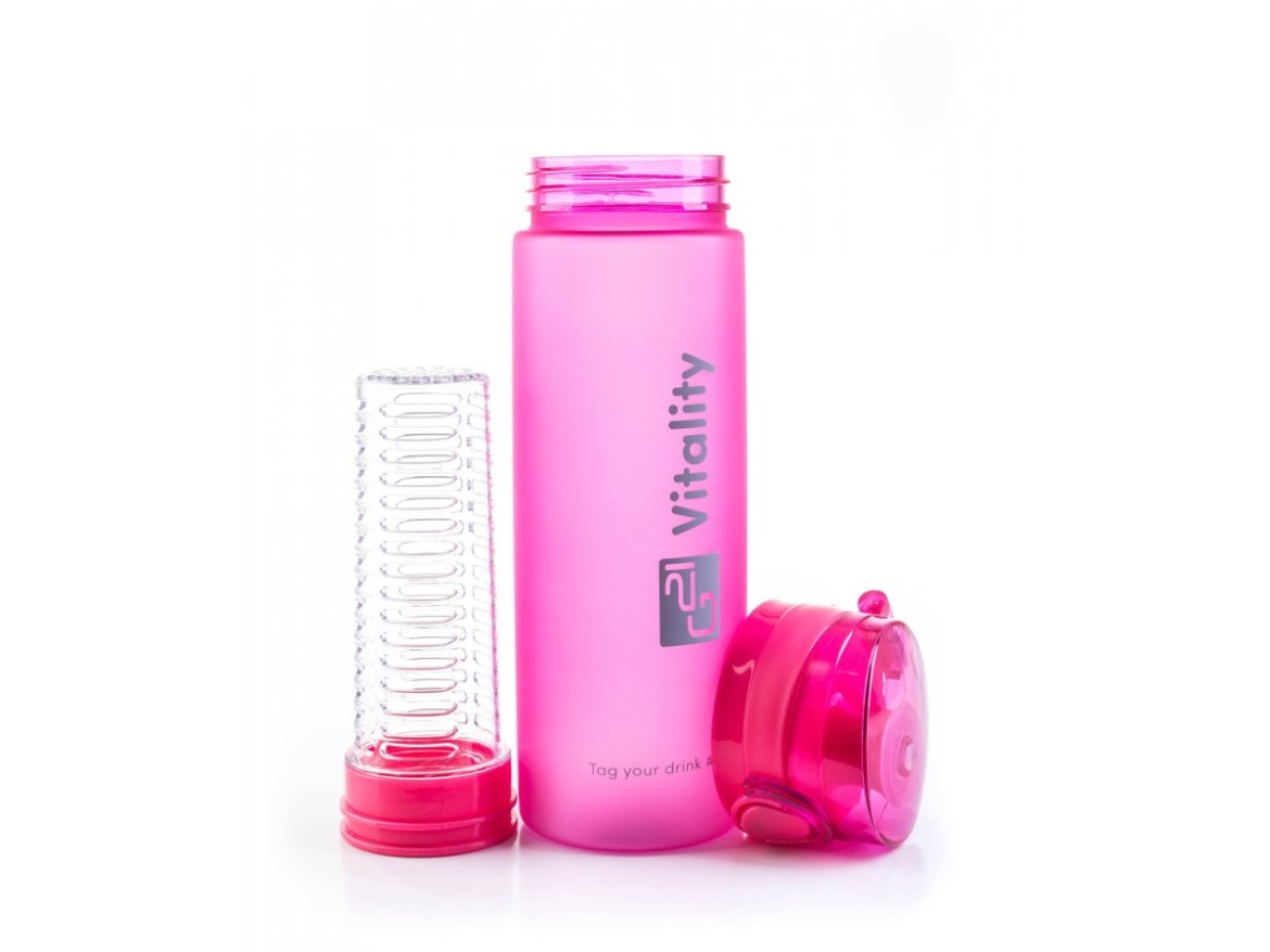 G21 Láhev  na smoothie/juice, 600 ml, růžová-zmrzlá