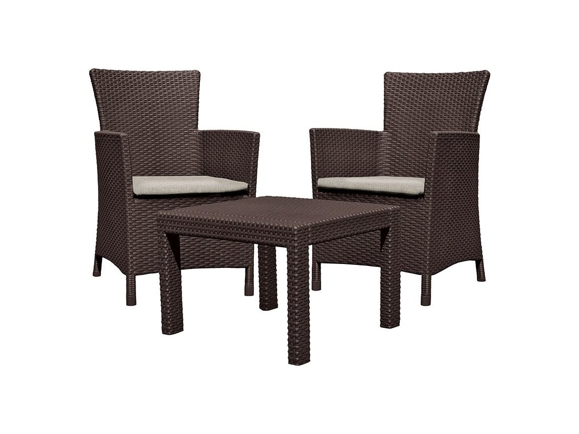 Keter Balkónový set Allibert Rosario - hnědá / krémová