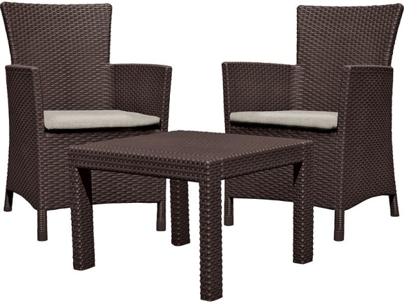 Keter Balkónový set Allibert Rosario - hnědá / krémová