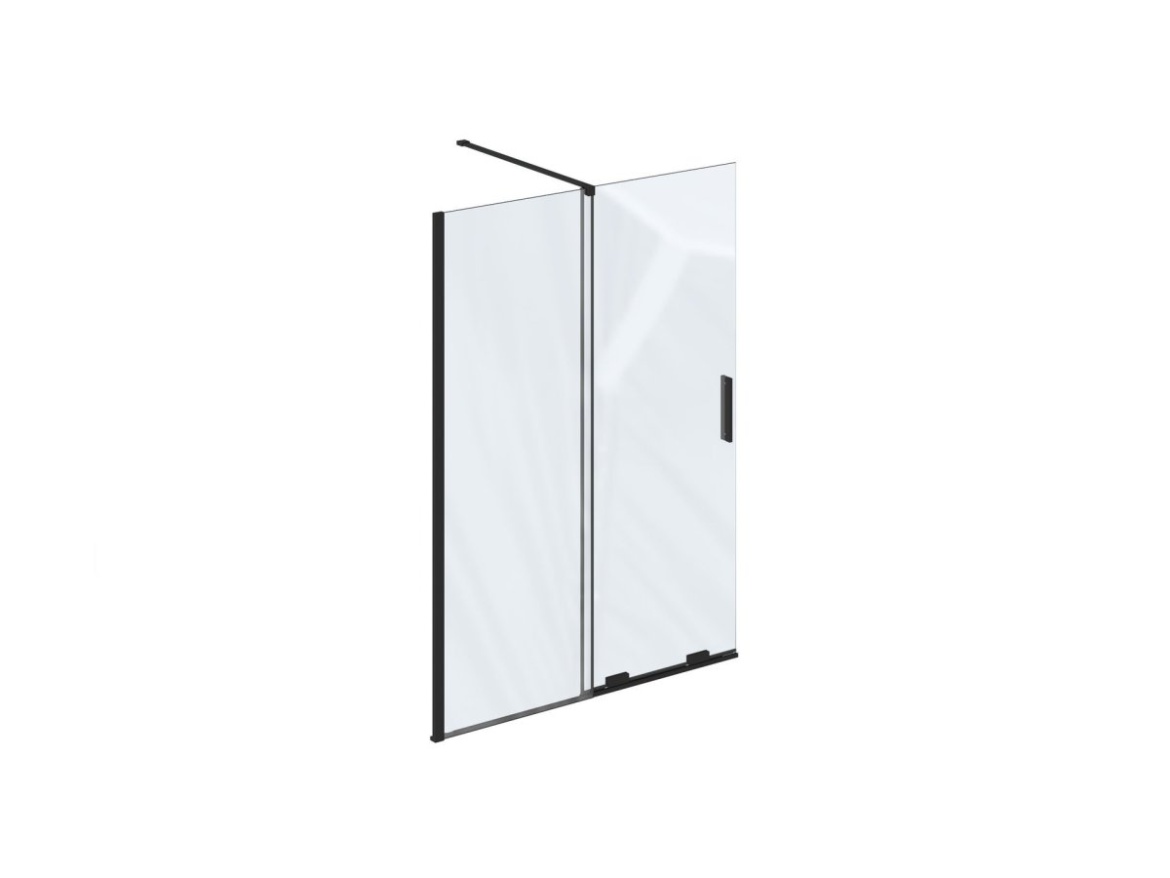 Ravak ROWI 120, čierna+transparent