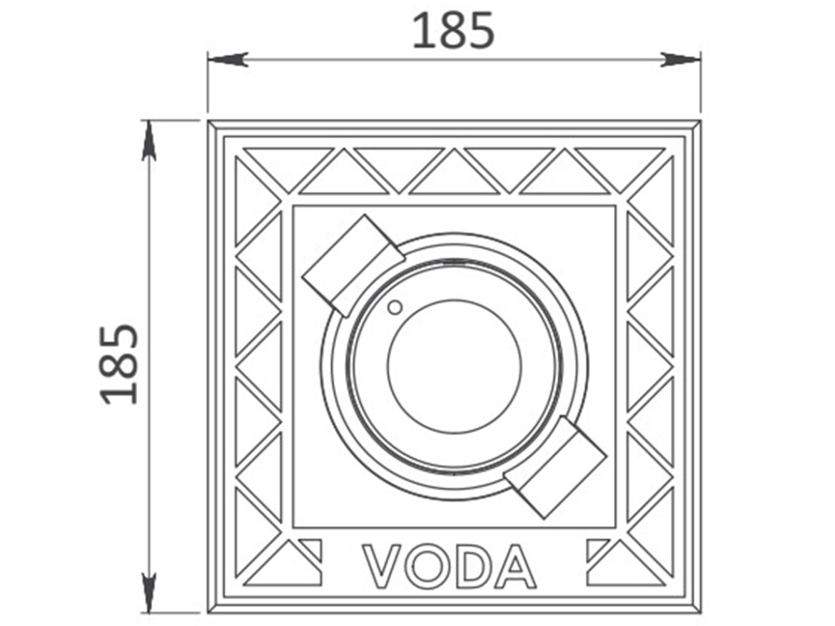 Čtvercový plovoucí poklop Heckl Ren