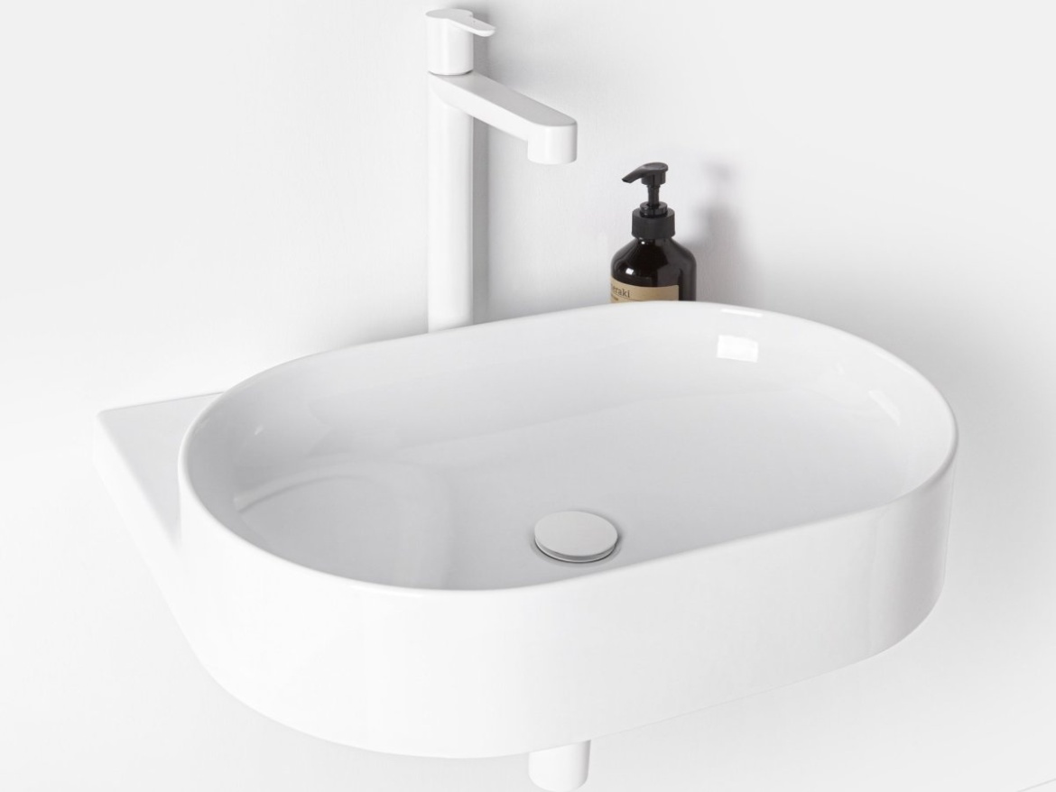 Ravak Umyvadlo Yard 60, s otvorem pro baterii, bez přepadu, antracit