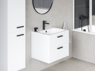 Koupelna a WC –  Ravak SD Chrome II 70, biela, úchytka 152 mm, čierna
