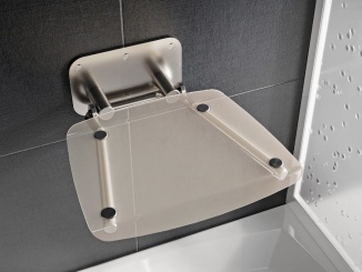 Sprchovanie –  Ravak Sedátko Ovo B II, clear/černá