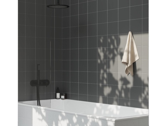 Ravak ES 065.20BLM.O2.RB07D.+S Podomietková batéria 2-cestná pre R-box, so sprchovým setom, Black Matt