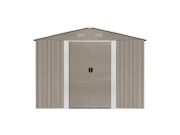 Zahradní domek kovový 3 x 3,7 m se sedlovou střechou hnědý Riwall PRO RMSA 12x10 Brown