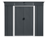 Zahradní domek kovový 2,4 x 2,8 m s pultovou střechou antracit Riwall PRO RMSP 9x8 Anthracite LUX