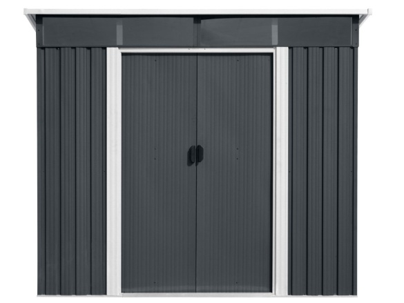 Zahradní domek kovový 2,4 x 2,8 m s pultovou střechou antracit Riwall PRO RMSP 9x8 Anthracite LUX