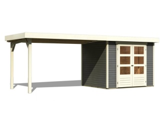 Chatky – Askola 2 + prístavok 280 cm (82907) tm. šedý