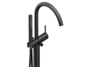 Ravak FM 082.20BLM.RB07A Vaňová batéria do podlahy pre R-box, so sprchovým setom, čierna matná