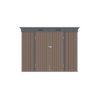 Zahradní domek kovový 2,4 x 1,8 m s pultovou střechou hnědý Riwall PRO RMSP 6x8 Brown