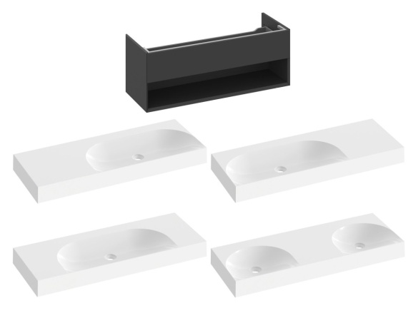 Ravak SD Lite 120 skříňka pod umyvadlo Grey Green