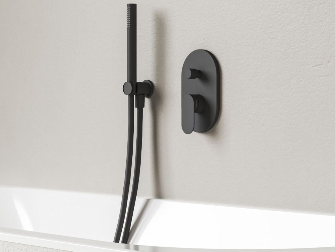 Ravak CR II 065.20BL.O2.RB070 Podomietková batéria 2-cestná pre R-box, čierna