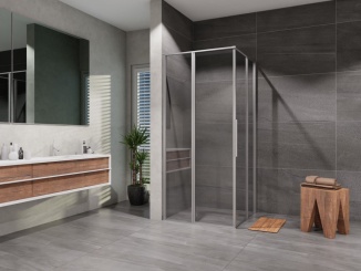 Rohovia –  Lansanit Sprchový kout Tadao 100 x 100 cm, sklo čiré, profil aluchrom, čtverec,  PRD11