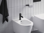 Ravak PU 055.20BLM Bidetová stojánková baterie 151 mm s výpustí ClickClack, černá matná