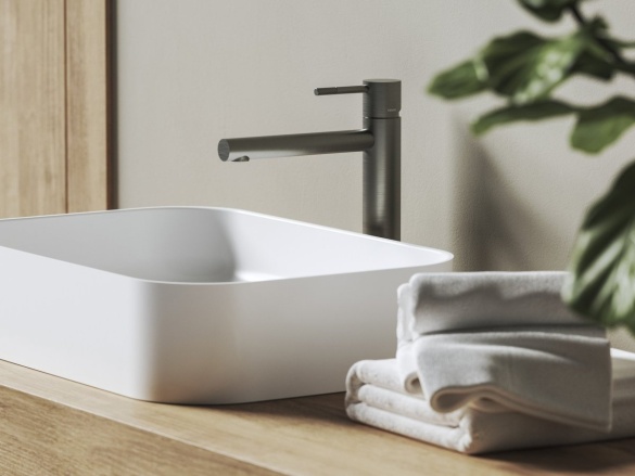 Ravak NX 015.30SSB Umyvadlová stojánková baterie 280 mm, bez výpusti, nerez kartáčovaná