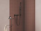 Ravak 974.20BLM Sprchová tyč s držákem, černá matná
