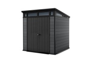 Plastový zahradní domek Keter Cortina 7x7 grafitový, s podlahou