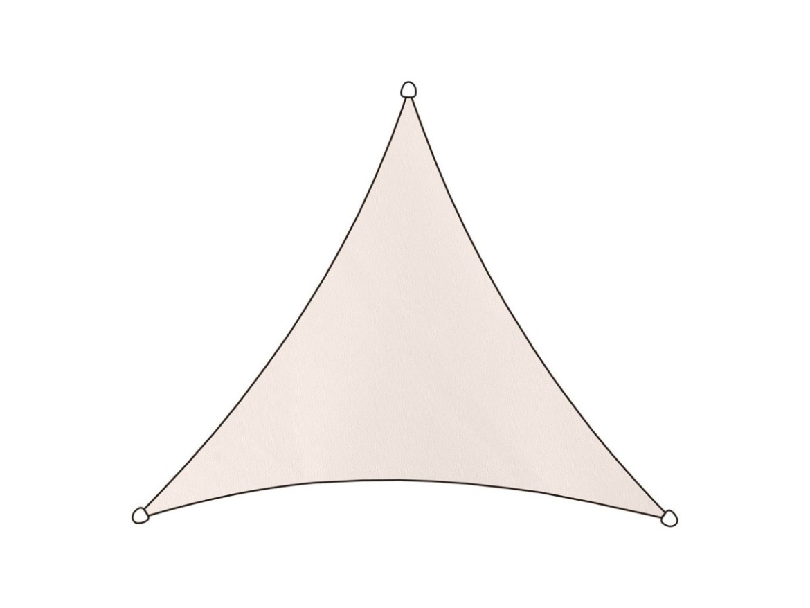 Stínící plachta LIVIGNO trojúhelníková béžová 3,6x3,6x3,6m