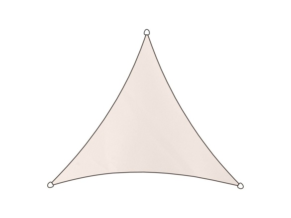 Stínící plachta LIVIGNO trojúhelníková béžová 3,6x3,6x3,6m