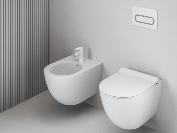 Ravak EL 056.10WV Bidetová stojánková baterie 130 mm bez výpusti, White Velvet