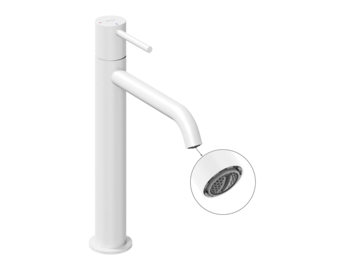 Ravak ES 014.11WV Umyvadlová stojánková baterie BeCool 250 mm bez výpusti, White Velvet