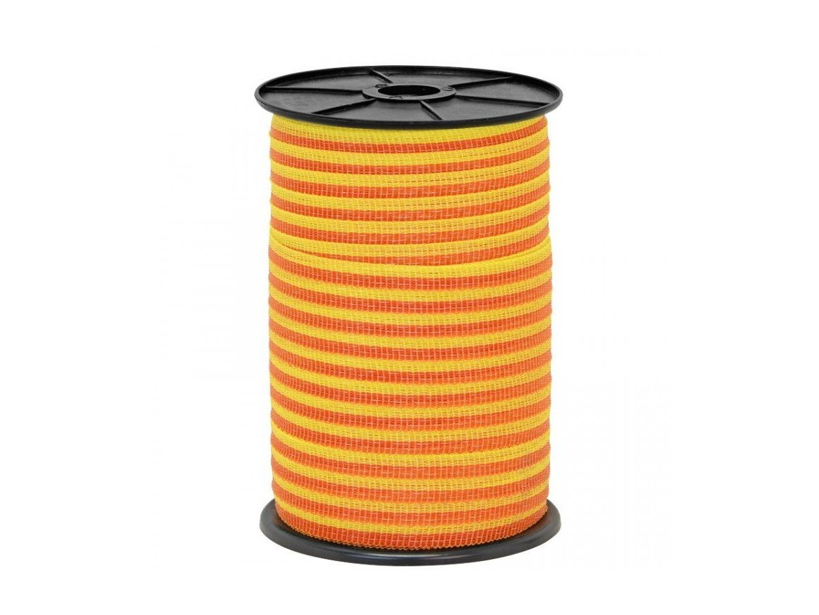 Scobax Páska pro elektrický ohradník, průměr 10 mm, 250 m, žluto-oranžové