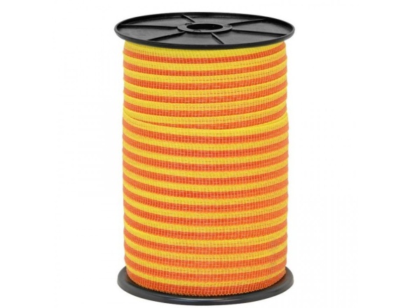 Scobax Páska pro elektrický ohradník, průměr 10 mm, 250 m, žluto-oranžové