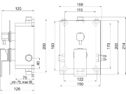 Novaservis Sprchová/vanová baterie Nobless Edge, chrom, podomítková, bez příslušenství,  BOX36051R,0
