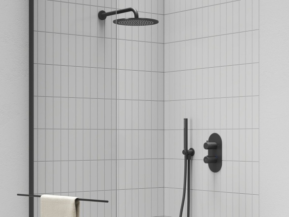 Ravak 980.20BLM Hlavová sprcha, 250 mm, Black Matt