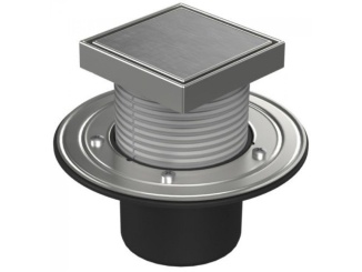 Technická sanita –  Chuděj PVSU 110 (univerzální) 125 x 125 mm, oceľ, Steel, K3, ano