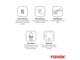 Ravak CR II 014.21BL Umývadlová batéria BeCool 175 mm bez odtokovej armatúry, čierna